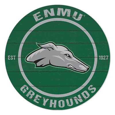 Eastern New Mexico Greyhounds 20'' x 20'' Indoor/Outdoor Team Color Circle Sign