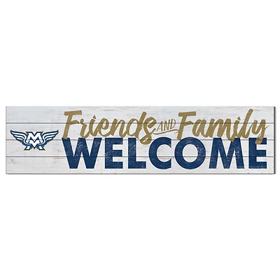 Mount Mary Blue Angels 10'' x 40'' Friends & Family Welcome Sign
