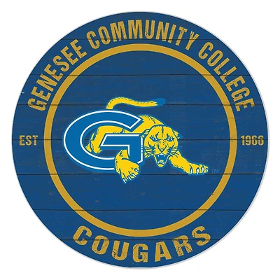 SUNY Genesee Community College 20'' x 20'' Indoor/Outdoor Team Color Circle Sign