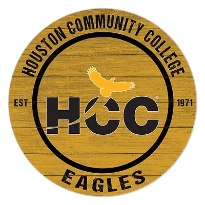 Houston Community College 20'' x 20'' Indoor/Outdoor Team Color Circle Sign