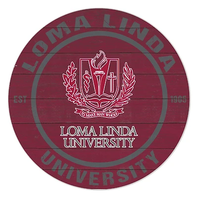 LLU Lions 20'' x 20'' Indoor/Outdoor Team Color Circle Sign