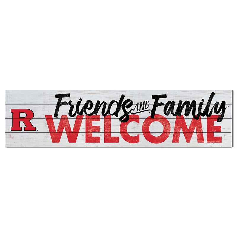 Rutgers Scarlet Knights 10'' x 40'' Friends & Family Welcome Sign