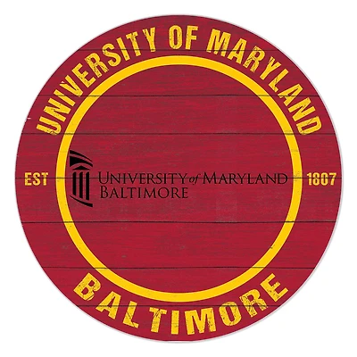 University of Maryland Baltimore 20'' x 20'' Indoor/Outdoor Team Color Circle Sign