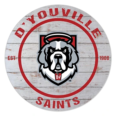 D'youville Saints 20'' x 20'' Indoor/Outdoor Weathered Circle Sign
