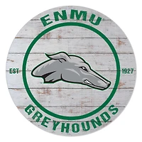 Eastern New Mexico Greyhounds 20'' x 20'' Indoor/Outdoor Weathered Circle Sign