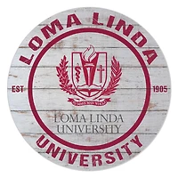 LLU Lions 20'' x 20'' Indoor/Outdoor Weathered Circle Sign