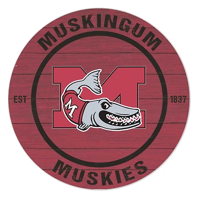 Muskingum Muskies 20'' x 20'' Indoor/Outdoor Team Color Circle Sign