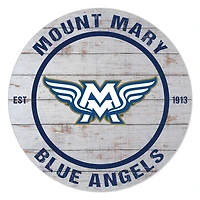 Mount Mary Blue Angels 20'' x 20'' Indoor/Outdoor Weathered Circle Sign