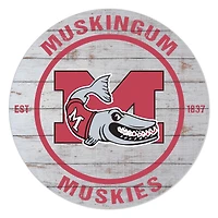 Muskingum Muskies 20'' x 20'' Indoor/Outdoor Weathered Circle Sign