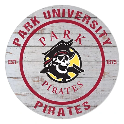 Park Pirates 20'' x 20'' Indoor/Outdoor Weathered Circle Sign