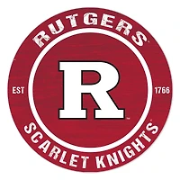 Rutgers Scarlet Knights 20'' x 20'' Indoor/Outdoor Team Color Circle Sign
