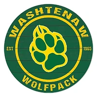 Washtenaw Community College 20'' x 20'' Indoor/Outdoor Team Color Circle Sign