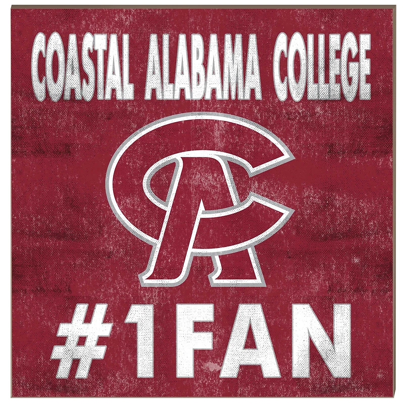 Coastal Alabama Community College 10" x 10" #1 Fan Plaque