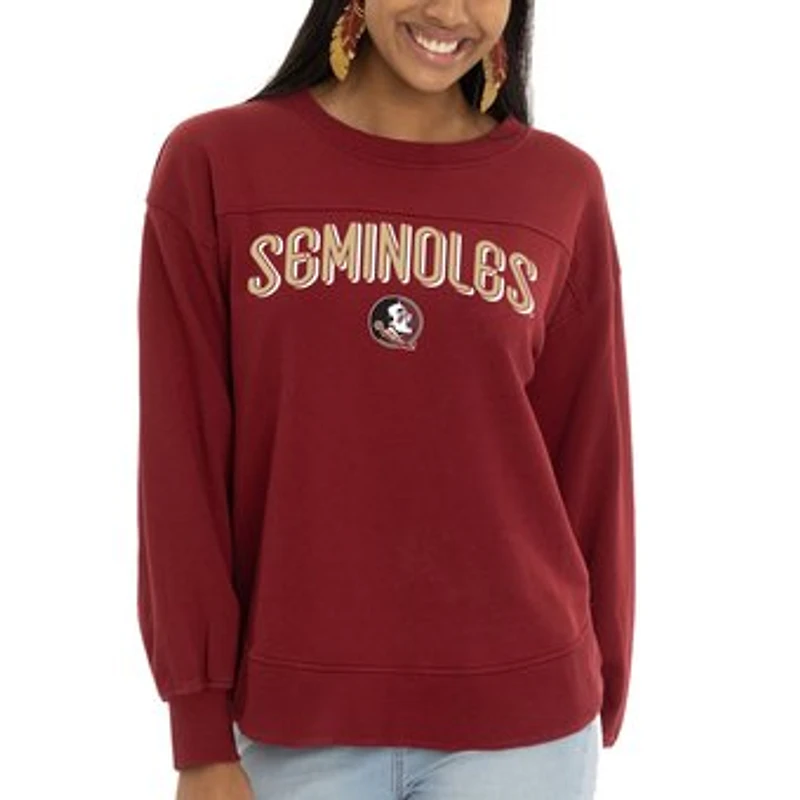 Women's Garnet Florida State Seminoles Yvette Pullover Sweatshirt
