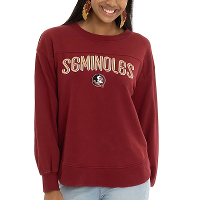 Women's  Garnet Florida State Seminoles Yvette Pullover Sweatshirt
