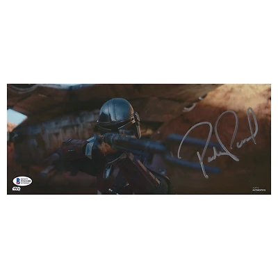 Pedro Pascal Autographed Star Wars The Mandalorian 6" x 14" Pointing Gun Photograph