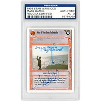 Mark Hamill Star Wars Autographed 1998 CCG #5 PSA Authenticated Card with "Staying Warm In Tauntaun Guts!" Inscription