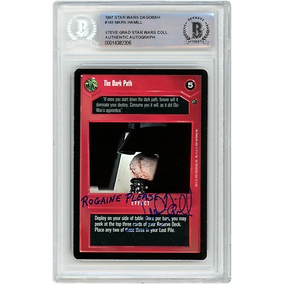 Mark Hamill Star Wars Autographed 1997 CCG Dagobah #148 BAS Authenticated Card with "Rogaine Please!" Inscription - The Steve Grad Collection