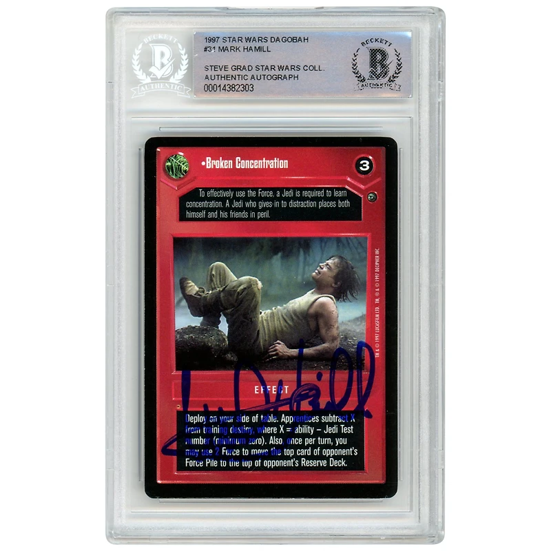 Mark Hamill Star Wars Autographed 1997 Topps CCG #31 BAS Authenticated Authentic Card - The Steve Grad Collection