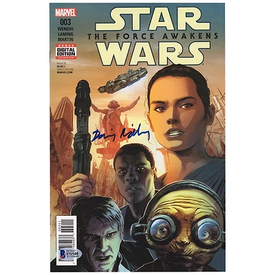 Daisy Ridley Autographed Star Wars The Force Awakens Marvel #003 Comic Book - BAS