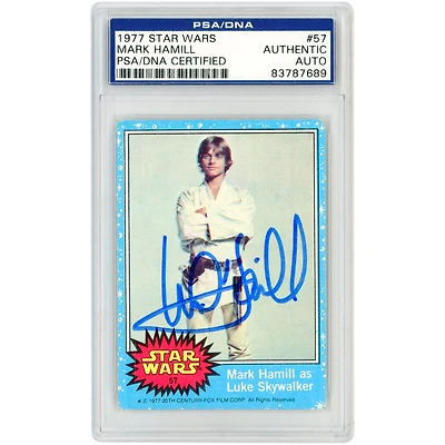 Mark Hamill Autographed 1977 Topps Star Wars Luke Skywalker #57 PSA Authenticated Card
