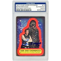 Peter Mayhew Autographed 1977 Topps Star Wars Stickers Chewbacca #12 PSA Authenticated Card
