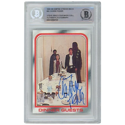 Carrie Fisher Star Wars Autographed 1980 Topps The Empire Strikes Back #86 BAS Authenticated Authentic Card