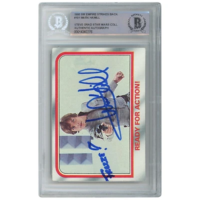 Mark Hamill Autographed 1980 Topps The Empire Strikes Back #101 BAS Authenticated Card with "Freeze!" Inscription