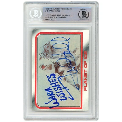 Mark Hamill Autographed 1980 Topps The Empire Strikes Back #13 BAS Authenticated Card with "Warm Wishes" Inscription
