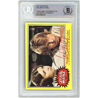 Mark Hamill Autographed 1977 Topps Star Wars Luke Skywalker #154 BAS Authenticated Card