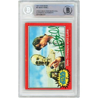 Mark Hamill Autographed 1977 Topps Star Wars Luke Skywalker #67 BAS Authenticated Card