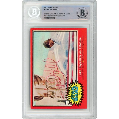 Mark Hamill Autographed 1977 Topps Star Wars Luke Skywalker #74 BAS Authenticated Card