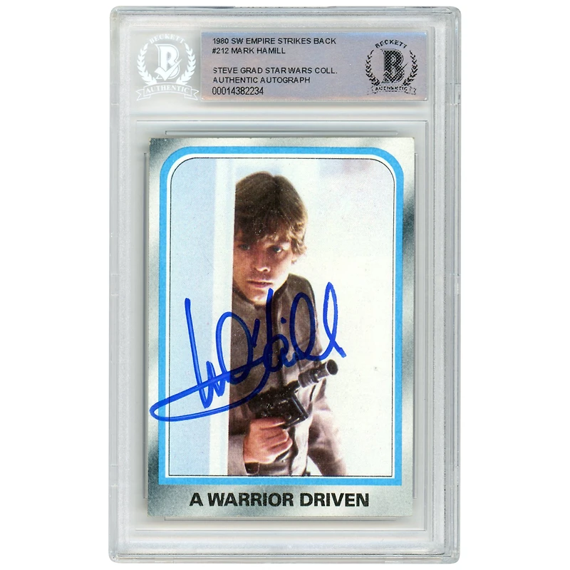 Mark Hamill Autographed 1980 Topps The Empire Strikes Back #212 BAS Authenticated Card