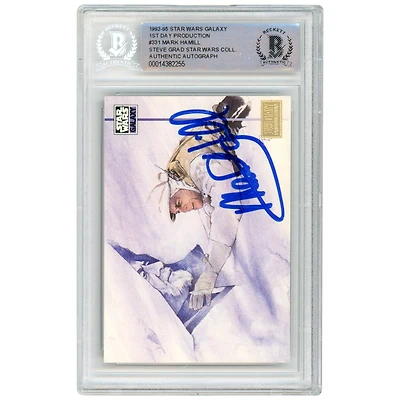 Mark Hamill Star Wars Autographed 1993-95 Topps Galaxy #331 BAS Authenticated Authentic Card - The Steve Grad Collection