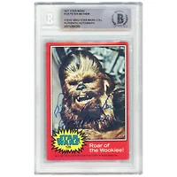Peter Mayhew Autographed 1977 Topps Star Wars #128 BAS Authenticated Card with "Chewbacca" Inscription