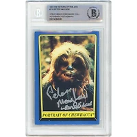 Peter Mayhew Star Wars Autographed 1983 Topps Return Of The Jedi #219 BAS Authenticated Card with "Chewbacca" Inscription - The Steve Grad Collection