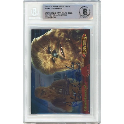Peter Mayhew Star Wars Autographed 2001 Topps Evolution #19 BAS Authenticated Card with "Chewbacca" Inscription - The Steve Grad Collection