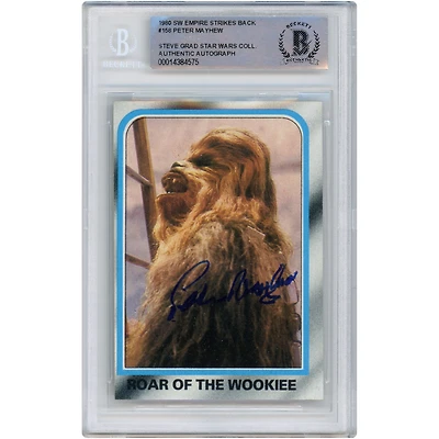 Peter Mayhew Star Wars Autographed 1980 Topps The Empire Strikes Back #158 BAS Authenticated Card - The Steve Grad Collection