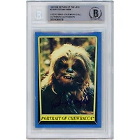 Peter Mayhew Star Wars Autographed 1983 Topps Return Of The Jedi Blue Signature #219 BAS Authenticated Card - The Steve Grad Collection
