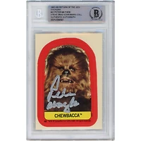 Peter Mayhew Star Wars Autographed 1983 Topps Return Of The Jedi Sticker #42 BAS Authenticated Card - The Steve Grad Collection