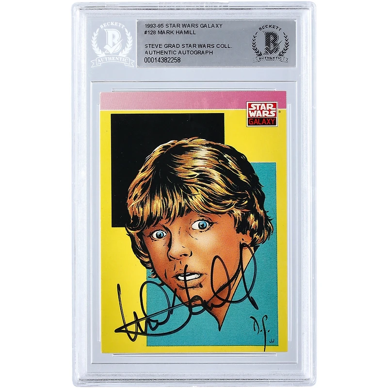 Mark Hamill Star Wars Autographed 1993-95 Topps Galaxy #128 BGS Authenticated Card