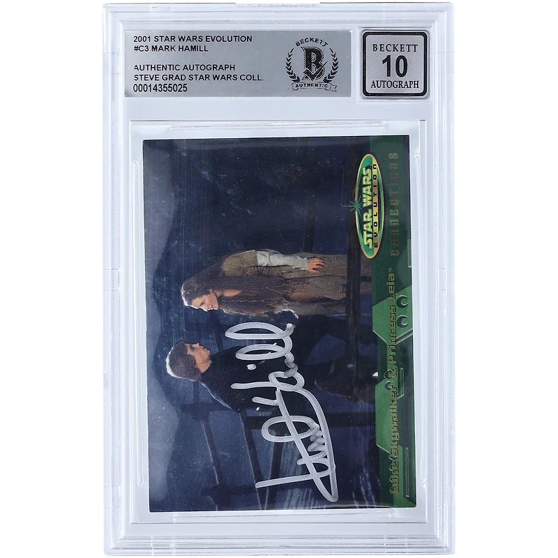 Mark Hamill Star Wars Autographed 2001 Topps Evolution #C3 BGS Authenticated 10 Card