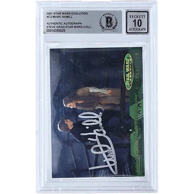Mark Hamill Star Wars Autographed 2001 Topps Evolution #C3 BGS Authenticated 10 Card