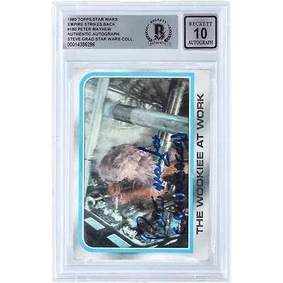 Peter Mayhew The Empire Strikes Back Autographed 1980 Topps The Empire Strikes Back #180 BGS Authenticated 10 Card with "Chewbacca" Inscription
