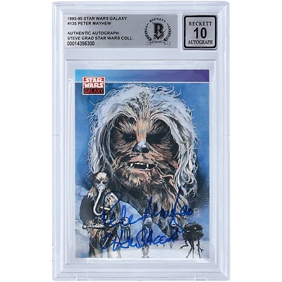 Peter Mayhew Star Wars Autographed 1993-95 Topps Galaxy #135 BGS Authenticated 10 Card with "Chewbacca" Inscription