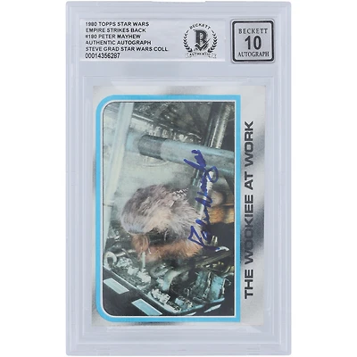 Peter Mayhew The Empire Strikes Back Autographed 1980 Topps The Empire Strikes Back #180 BGS Authenticated 10 Card