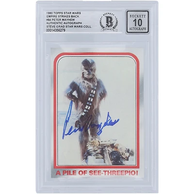 Peter Mayhew Star Wars Autographed 1980 Topps The Empire Strikes Back #84 BGS Authenticated 10 Card