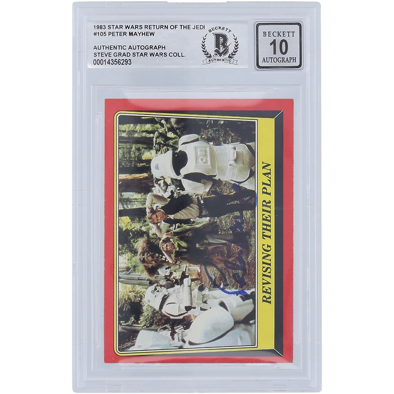 Peter Mayhew Star Wars Autographed 1983 Topps Return of the Jedi #105 BGS Authenticated 10 Card