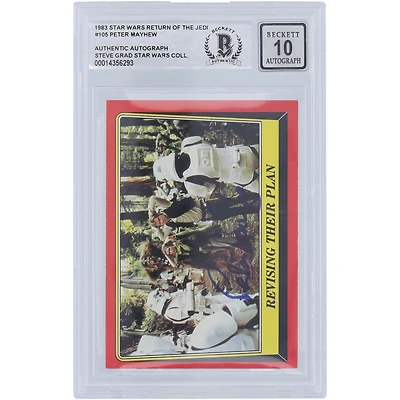 Peter Mayhew Star Wars Autographed 1983 Topps Return of the Jedi #105 BGS Authenticated 10 Card
