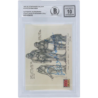 Peter Mayhew Star Wars Autographed 1993-95 Topps Galaxy #19 BGS Authenticated 10 Card